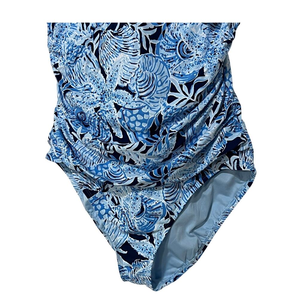 Lilly Pulitzer Blue Floral One-Piece Swimsuit - Picture 5 of 13